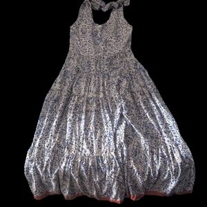 THML Blue and White Patterned Kids Dress